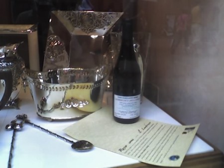 Il nostro Lambrusco esposto alla Gioielleria Galli di Vignola